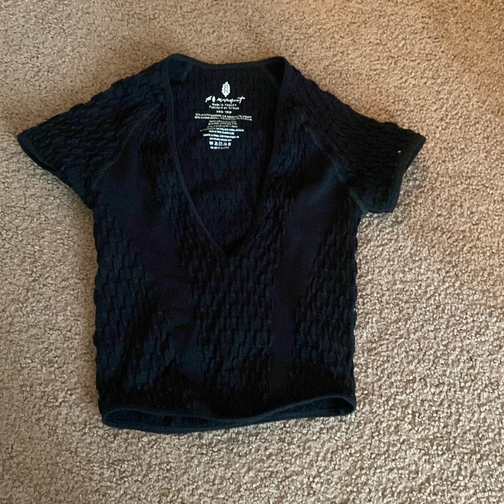 Free People black athletic top.